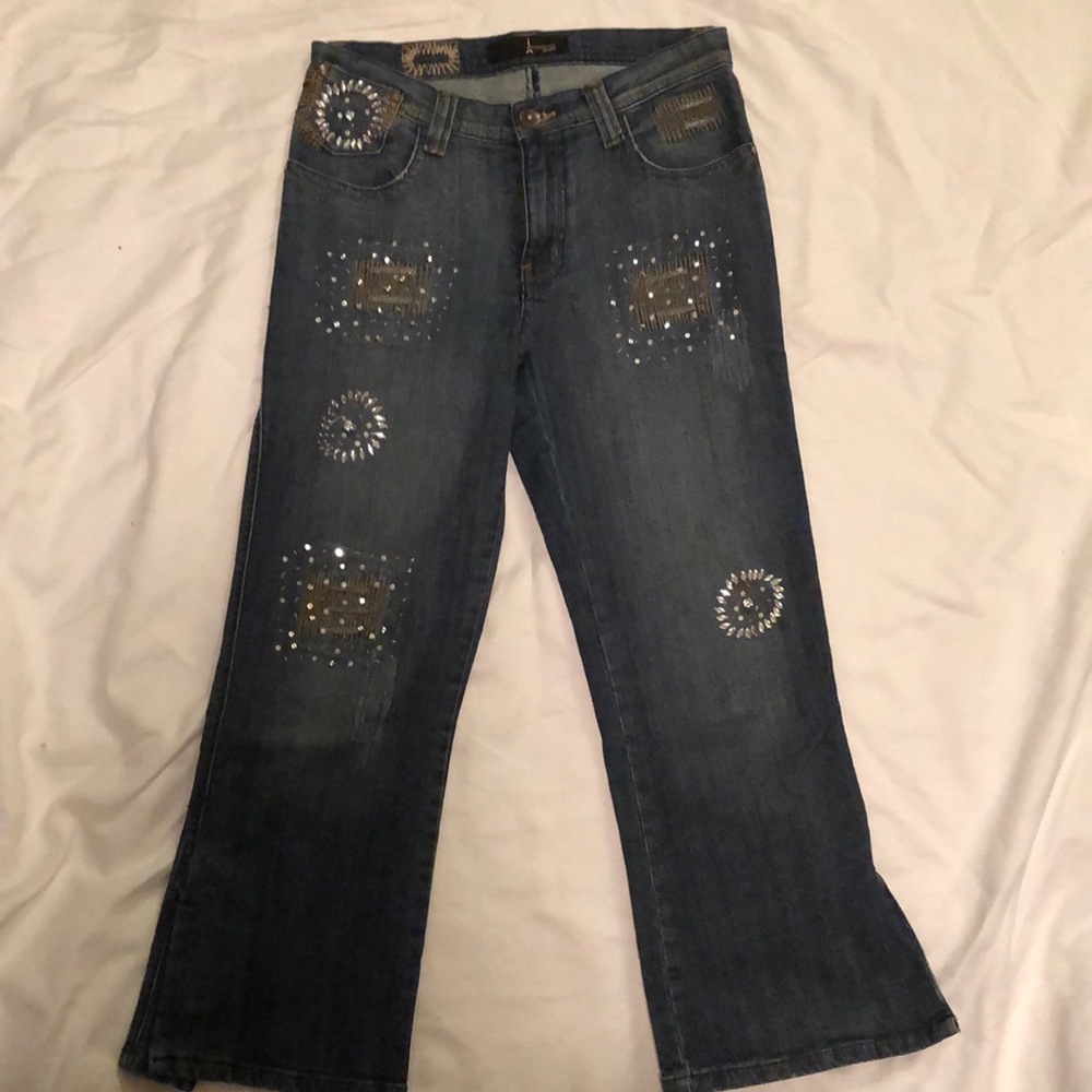 Mesmerize Paris Jeweled Embellished Capris